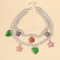 Fashion Zinc Alloy Jewelry Sets, waist chain & necklace, with Acrylic, plated, fashion jewelry & for woman [