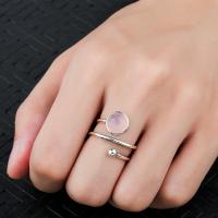 Sterling Silver Ring Mounting, 925 Sterling Silver, plated, Adjustable & DIY, platinum color [