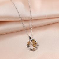 Zinc Alloy Necklace, fashion jewelry, silver color [