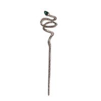 Hair Stick, Iron, Snake, fashion jewelry & with rhinestone 170mm 