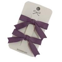 Alligator Hair Clip, Polyester and Cotton, with Iron, Bowknot, 2 pieces & for children, purple, 6-7CM 