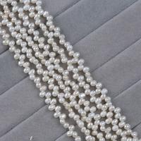Perlas Arroz Freshwater, Perlas cultivadas de agua dulce, Bricolaje, Blanco, 2.8-3.2mm, longitud:aproximado 36 cm, Vendido por Sarta