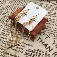 Zinc Alloy Clip Earring, gold color plated, fashion jewelry & for woman, 50-80mm 