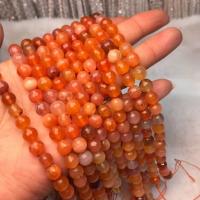 Natürliche Botswana Achat Perlen, poliert, DIY & verschiedene Größen vorhanden, orange, Länge:ca. 38-40 cm, verkauft von Strang