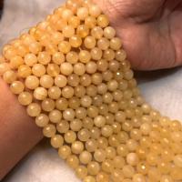 perles en Jade jaune, jaune de jade, poli, DIY & normes différentes pour le choix Environ 38-40 cm, Vendu par brin