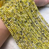 Perles en Turquoise naturelle, turquoise jaune, poli, DIY, 3-3.5mm Environ 38-40 cm, Vendu par brin[