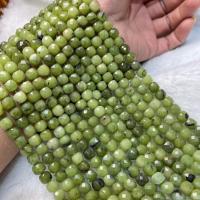 Jaspis Stein Perlen, poliert, DIY & verschiedene Größen vorhanden, erbsengrün, Länge:ca. 38-40 cm, verkauft von Strang[