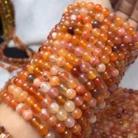 Natürliche Botswana Achat Perlen, rund, poliert, DIY & verschiedene Größen vorhanden, orange, Länge:ca. 38-40 cm, verkauft von Strang