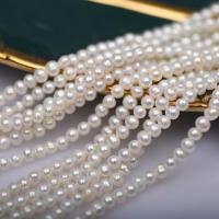 Naturel d'eau douce perles, perle d'eau douce cultivée, DIY, blanc, 7-8mm Environ 35-38 cm, Vendu par brin[