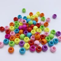 Solid Color Acrylic Beads, Flat Round, DIY, mixed colors, 8mm 