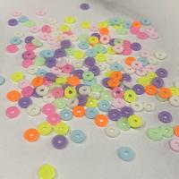 Solid Color Acrylic Beads, Flat Round, injection moulding, DIY Approx 