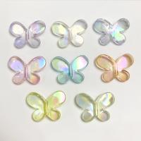 Plating Acrylic Beads, Butterfly, colorful plated, DIY Approx [