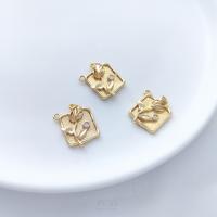 Cubic Zirconia Micro Pave Brass Pendant, Rose, real gold plated, DIY & micro pave cubic zirconia, gold 
