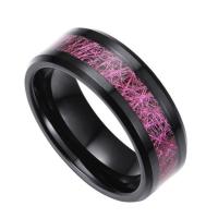 Мужское вольфрамовое стальное кольцо навалом, Вольфрама сталь, ювелирные изделия моды & Мужская & разный размер для выбора, фиолетовый продается PC[