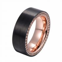 Männer Wolfram Stahl Ring in Bulk, Modeschmuck & unisex & verschiedene Größen vorhanden, keine, 8.03x2.4mm, verkauft von PC[