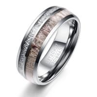Мужское вольфрамовое стальное кольцо навалом, Вольфрама сталь, ювелирные изделия моды & разный размер для выбора & Мужский, оригинальный цвет продается PC