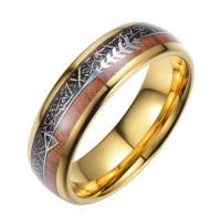 Männer Wolfram Stahl Ring in Bulk, Modeschmuck & verschiedene Größen vorhanden & für den Menschen, keine, 8.03x2.4mm, verkauft von PC[