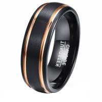 Мужское вольфрамовое стальное кольцо навалом, Вольфрама сталь, ювелирные изделия моды & разный размер для выбора & Мужский продается PC