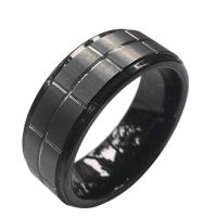 Men Tungsten Steel Ring in Bulk, fashion jewelry & for man, black 