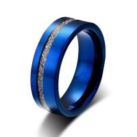 Мужское вольфрамовое стальное кольцо навалом, Вольфрама сталь, ювелирные изделия моды & Мужская & разный размер для выбора, голубой продается PC[