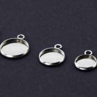 Stainless Steel Pendant Setting, 304 Stainless Steel, Round, DIY original color [