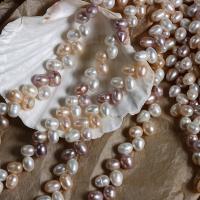 Perlas Arroz Freshwater, Perlas cultivadas de agua dulce, Bricolaje, color mixto, 8-9x9-10mm, longitud:aproximado 38 cm, Vendido por Sarta