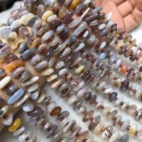 Natürliche Botswana Achat Perlen, poliert, DIY, braun, 10-12mm, Länge:ca. 38-40 cm, verkauft von Strang