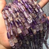 Perles en Quartz de fantôme, Purple-Phantom-Quartz, poli, style folk & DIY Environ 38-40 cm, Vendu par brin