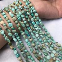 Perles en Turquoise naturelle, poli, style folk & DIY, 8mm Environ 38-40 cm, Vendu par brin[