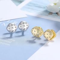 Cubic Zirconia Micro Pave Brass Earring, fashion jewelry & micro pave cubic zirconia & for woman 12mm 