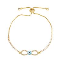 Evil Eye Jewelry Bracelet, Brass, plated, fashion jewelry & micro pave cubic zirconia cm 