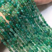 Perle agate Botswana naturelle, pepite, poli, style folk & DIY, vert, beads length 6-8mm Environ 38-40 cm, Vendu par brin