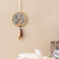 Hanging Ornaments, Iron, with Natural Stone & brass wire, handmade, durable 