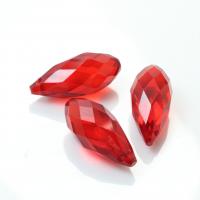 joyas de colgante de cristal de corazón, Gota, Bricolaje & Efecto 3D & facetas, más colores para la opción, 12x25mm, aproximado 20PCs/Bolsa, Vendido por Bolsa