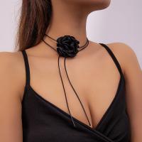 Fashion Choker Necklace, Cloth, handmade, fashion jewelry & for woman, black Approx 41.92 Inch 