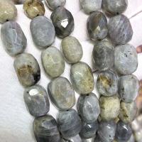 Labradorit Perlen, DIY, grau, 13x18mm, Länge:ca. 39 cm, verkauft von Strang