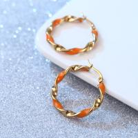 Stainless Steel Hoop Earring, 304 Stainless Steel, fashion jewelry & for woman, 4.0u00d730 