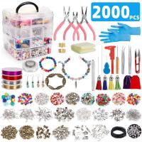 DIY Jewelry Finding Kit, Zinc Alloy, with Glass & Plastic & Iron, plated, Unisex [