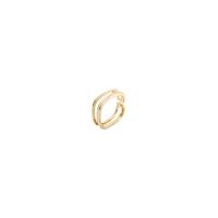 Brass Finger Ring, real gold plated, fashion jewelry & for woman & enamel, golden, 17mm 