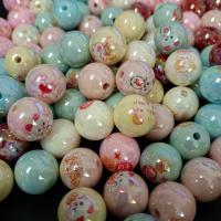 Plating Acrylic Beads, Round, UV plating, DIY 16mm, Approx [