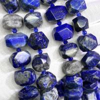 Perles de pierre lasurite naturelles, Lapis lazuli, DIY, bleu Environ 39 cm, Vendu par brin[