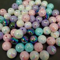 Plating Acrylic Beads, Round, colorful plated, DIY 16mm, Approx [