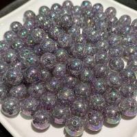 Plating Acrylic Beads, Round, DIY, multi-colored, 14mm, Approx [