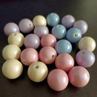 Solid Color Acrylic Beads, Round, DIY 16mm, Approx [