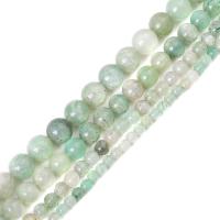 Jadeit Perlen, rund, DIY & verschiedene Größen vorhanden, grün, Bohrung:ca. 0.5mm, Länge:ca. 38 cm, verkauft von Strang