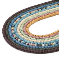 Multicolor Lava Perlen, flache Runde, DIY, keine, 2x4mm, Bohrung:ca. 1mm, Länge:ca. 40 , ca. 185PCs/Strang, verkauft von Strang[