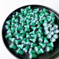 Imitation Food Resin Pendants, Cup, epoxy gel, cute & DIY, green Approx 
