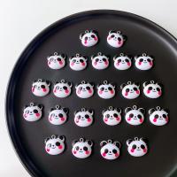 Cartoon Harz Anhänger, Panda, Epoxidharzklebstoff, Niedlich & DIY, weiß, 20mm, ca. 100PCs/Tasche, verkauft von Tasche[