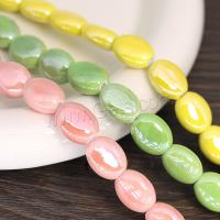 Perles nacrées en porcelaine, ovale, DIY, plus de couleurs à choisir Vendu par PC