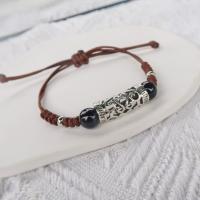 Porcelaine de bracelets de Woven Ball, avec alliage de zinc, fait à la main, Réglable & bijoux de mode & pour femme Environ 15-20 cm, Vendu par PC